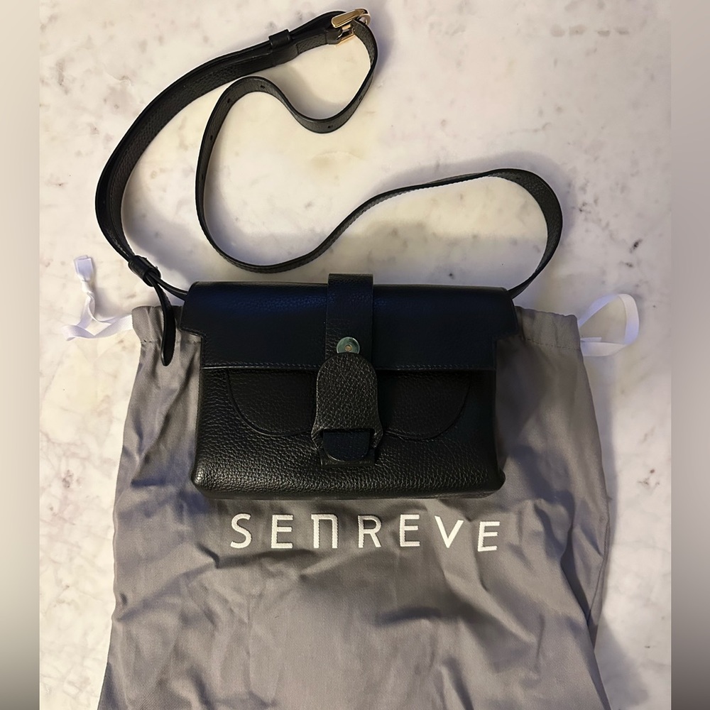 Senreve Aria Belt Bag - Black with Gold Hardware